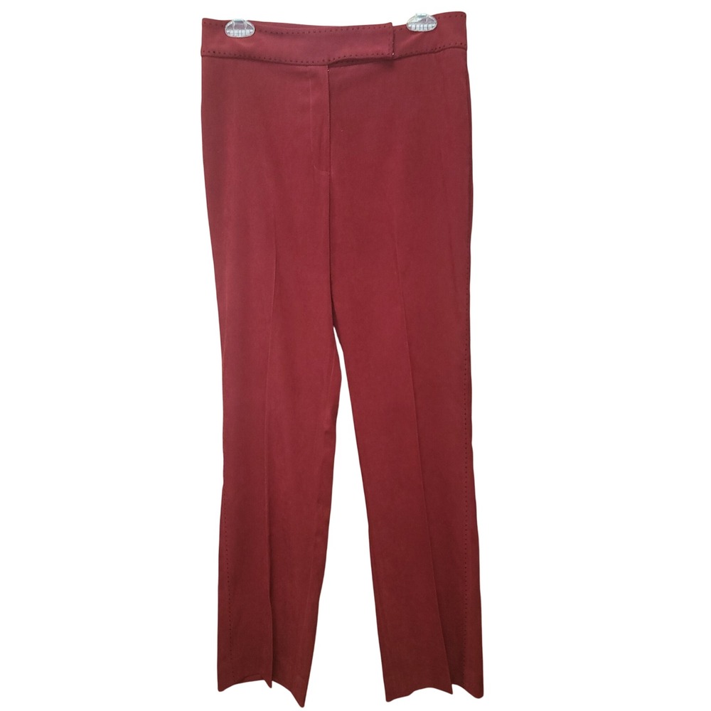 VTG Elliott Lauren Womens 8 Burgundy Pants Trousers Dress Career Y2K Preppy Work